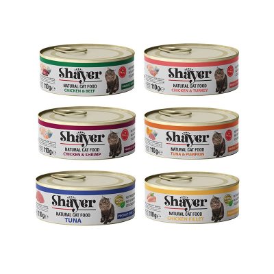 کنسرو گربه نچرال شایر ۱۱۰ گرمی مخصوص گربه در طعم های مختلف